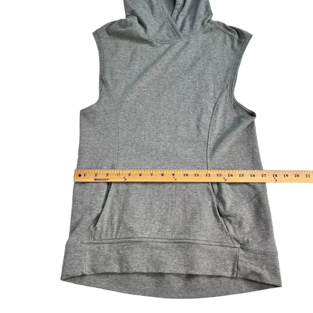 Lululemon Womens Light Gray Pocket Sleeveless Running Pullover Hoodie Size 4 - Picture 12 of 12
